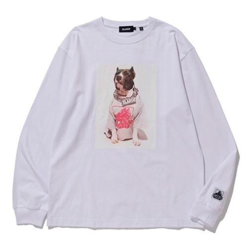 L/S TEE PITBULL WHITE