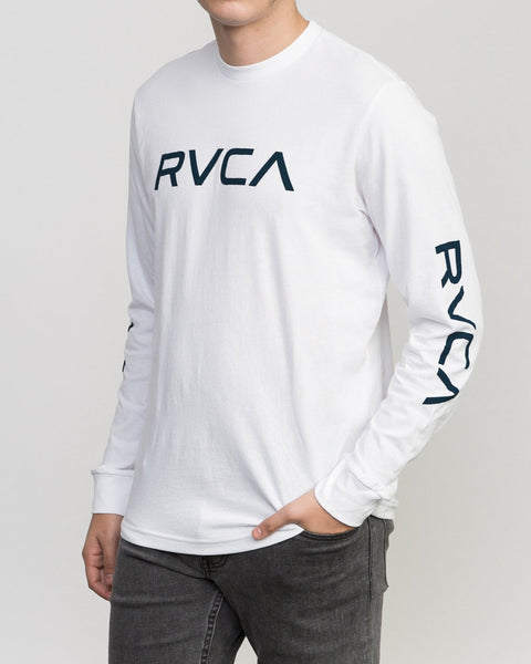 BIG RVCA LONG SLEEVE T-SHIRT BIG RVCA LS - white