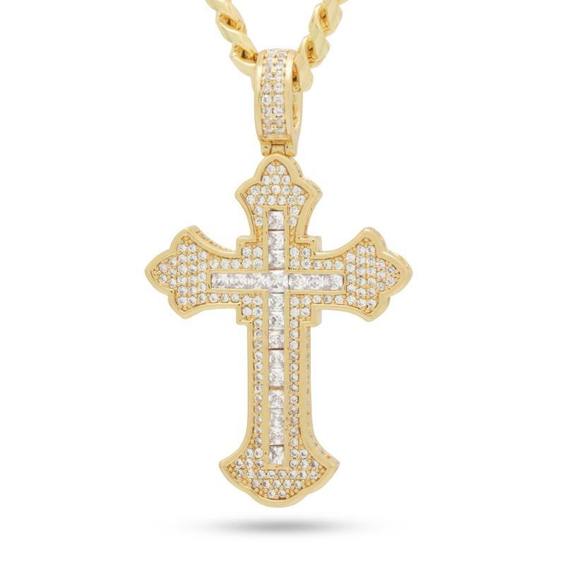 2PAC X KING ICE - FLEUR DE LIS CROSS NECKLACE