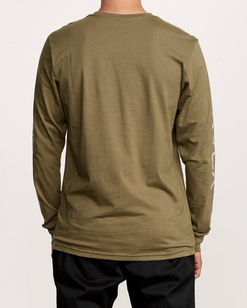 BIG RVCA LONG SLEEVE T-SHIRT BIG RVCA LS - cadet green