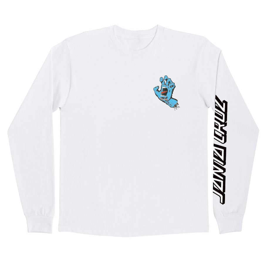 Screaming Hand L/S Regular T-Shirt White