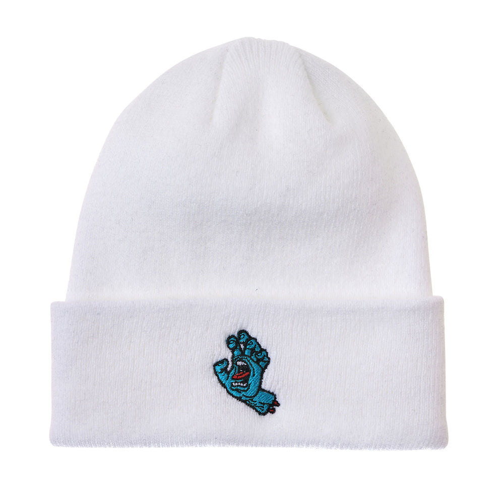 Screaming Hand Beanie Long Shoreman Hat White