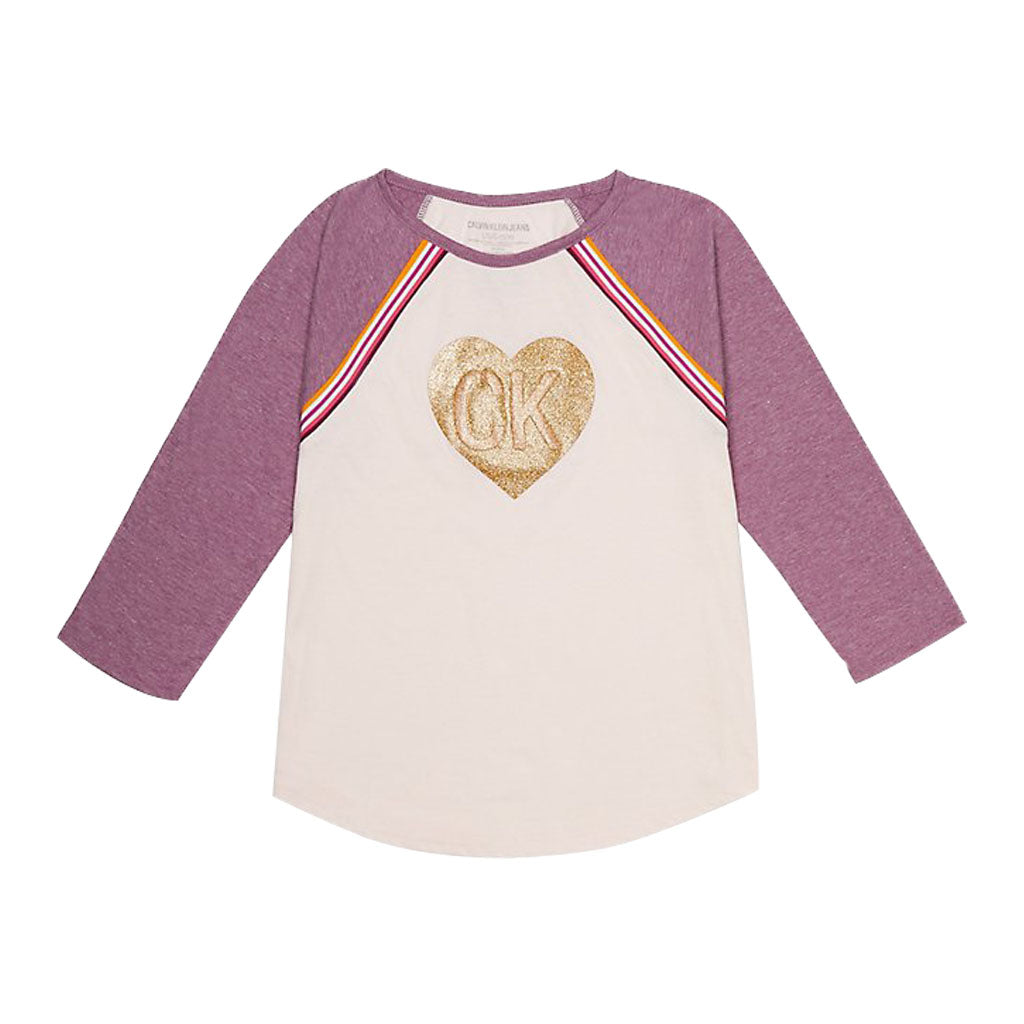 Big Girls Heart Logo Raglan T-Shirt - ROSE