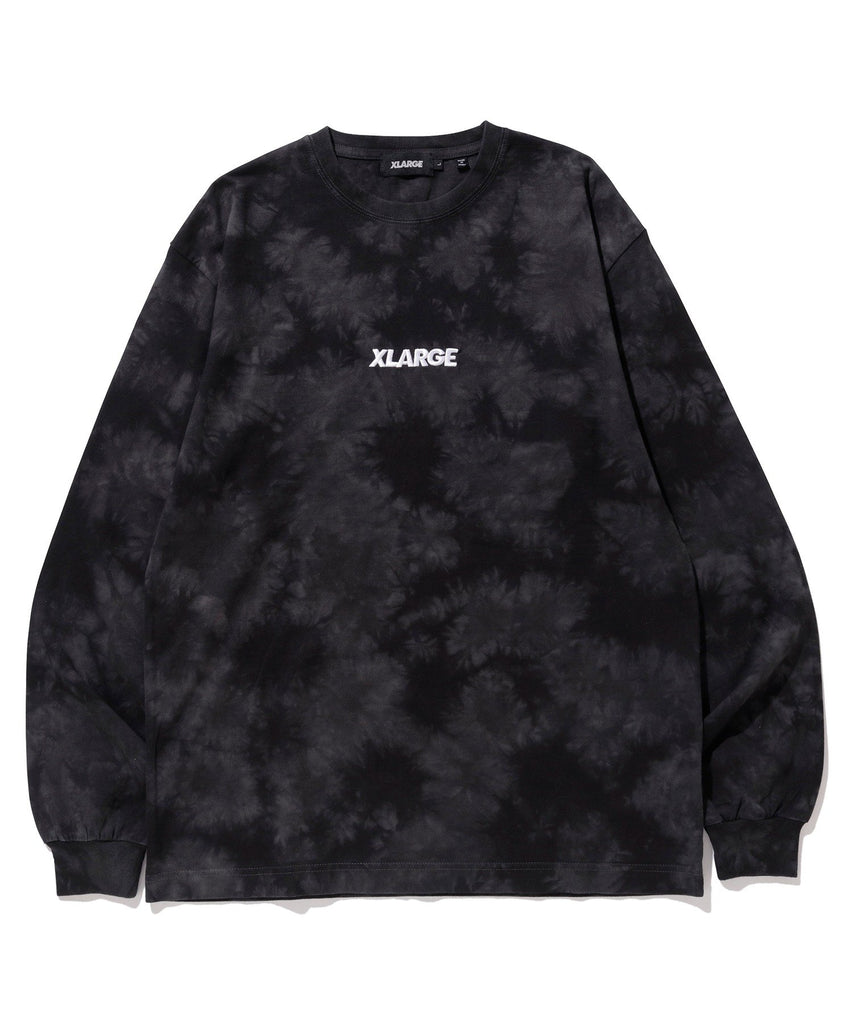 L/S TIEDYE TEE STANDARD LOGO BLACK