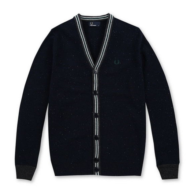 FRED PERRY FLECK KNIT TENNIS CARDIGAN