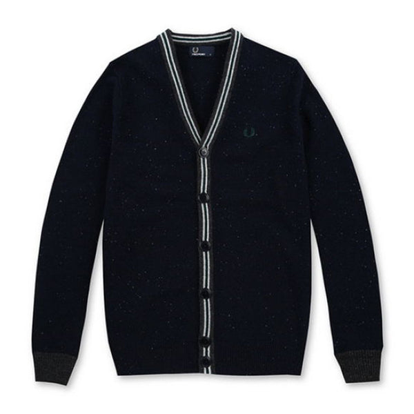 FRED PERRY FLECK KNIT TENNIS CARDIGAN