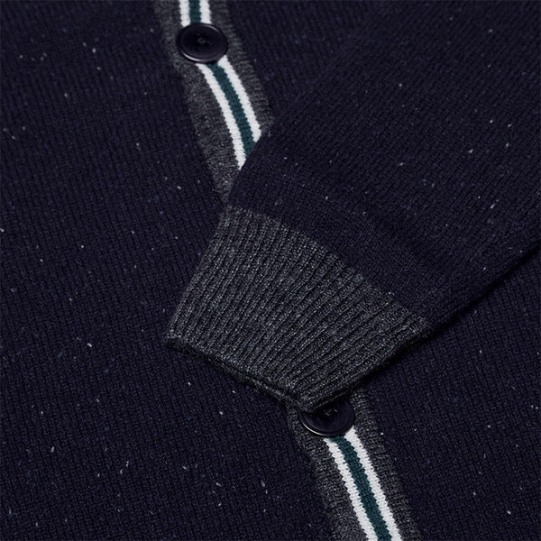 FRED PERRY FLECK KNIT TENNIS CARDIGAN