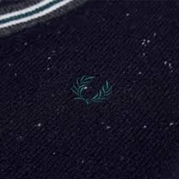 FRED PERRY FLECK KNIT TENNIS CARDIGAN