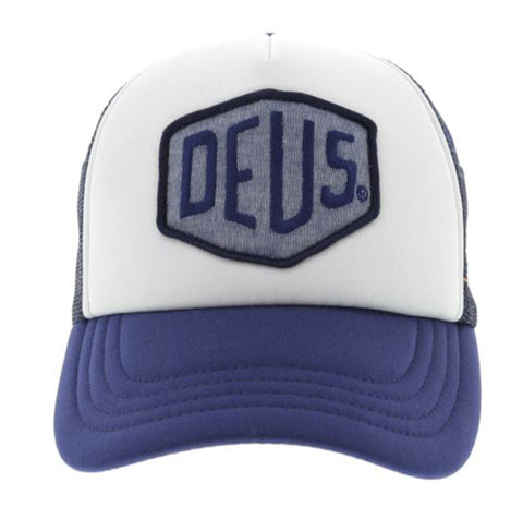 CHAMBRAY SHIELD TRUCKER CAP NAVY