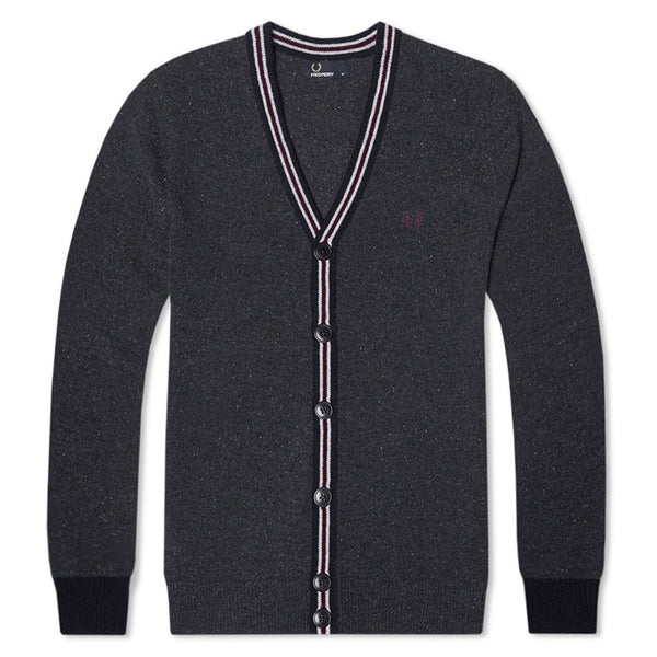 FRED PERRY FLECK KNIT TENNIS CARDIGAN