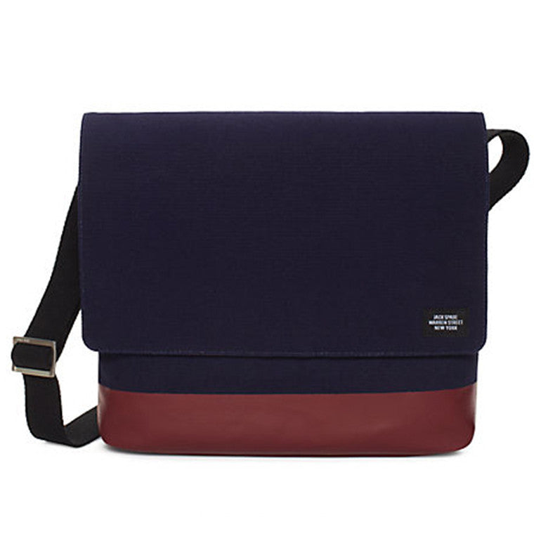 Jack Spade Canvas Messenger Bag Navy/Marron
