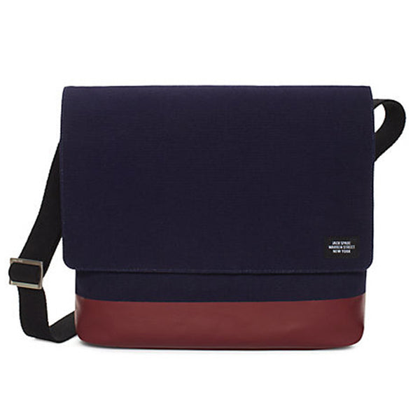 Jack Spade Canvas Messenger Bag Navy/Marron