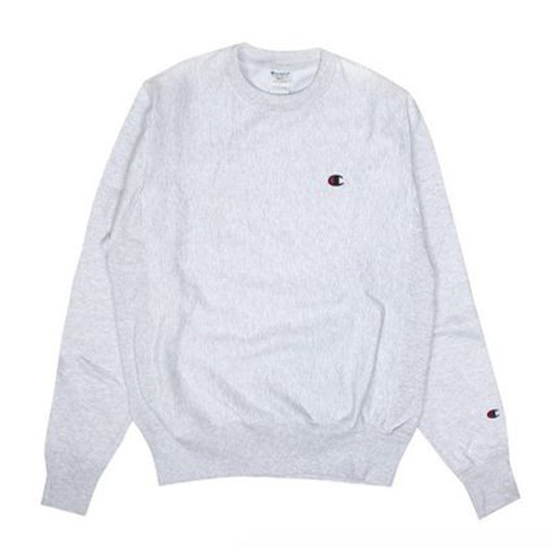 REVERSE WEAVE CREW NECK SILVER GREY
