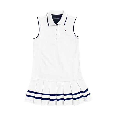 TH KIDS SLEEVELESS TENNIS DRESS - Cl White/Multi