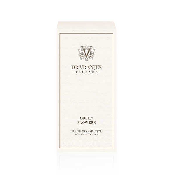 FRV0015C Green Flowers 250 ml Glass Bottle Home Fragrance
