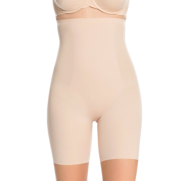 ONCORE Open-Bust Mid-Thigh Bodysuit in Soft Nude