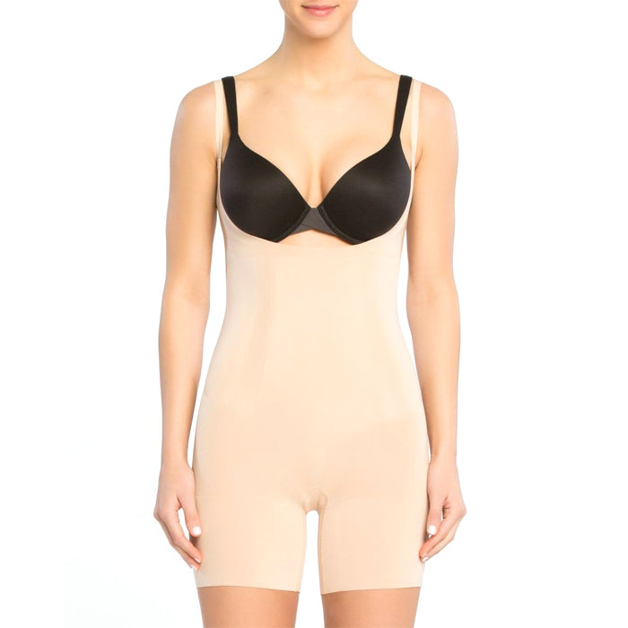 OnCore Open-Bust Mid-Thigh Bodysuit - Soft Nude – FORESTA LA
