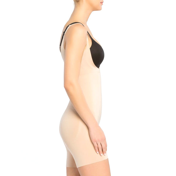 OnCore Open-Bust Mid-Thigh Bodysuit - Soft Nude