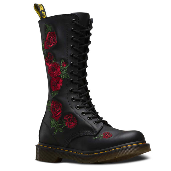 dr martens black rose