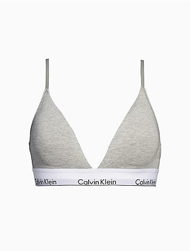 Modern Cotton Lightly Lined Triangle Bralette Grey Heather – FORESTA LA
