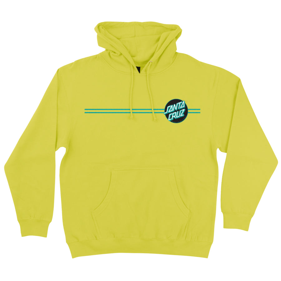 Other Dot P/O Hooded Heavyweight Sweatshirt Safety Yellow w/Black/Teal