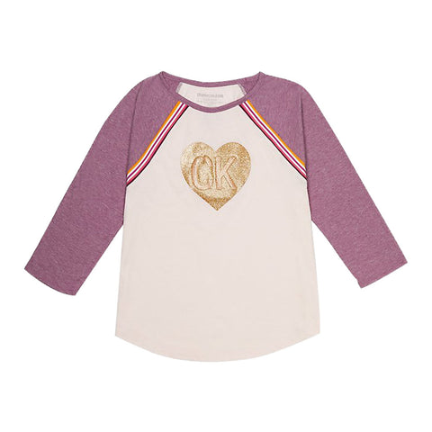 Big Girls Heart Logo Raglan T-Shirt - ROSE