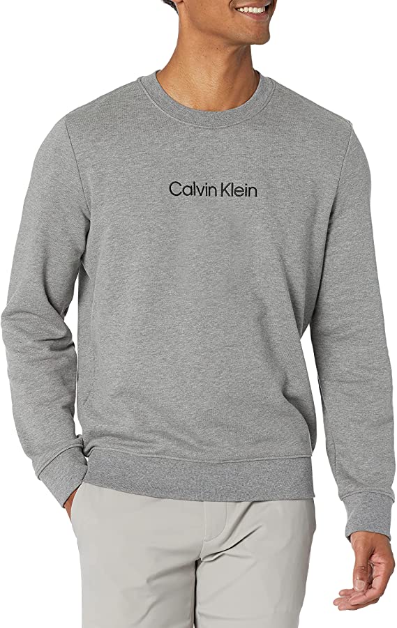 Relaxed Fit Logo French Terry Crewneck Sweatshirt - Grey