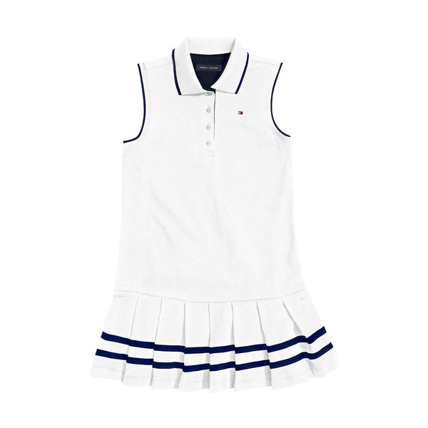 TH KIDS SLEEVELESS TENNIS DRESS - Cl White/Multi
